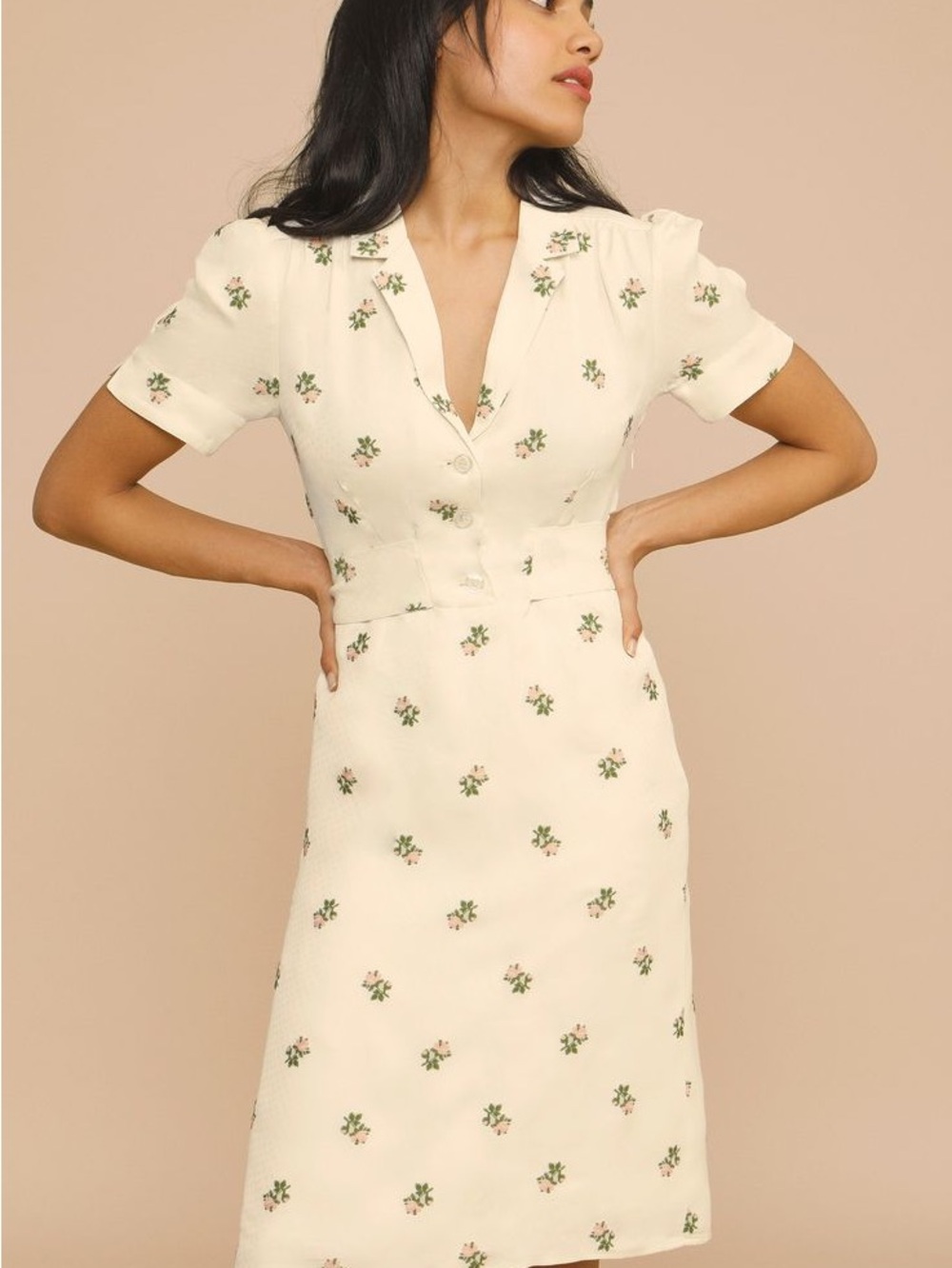 Rouje Robe Anais dress Cream FR34